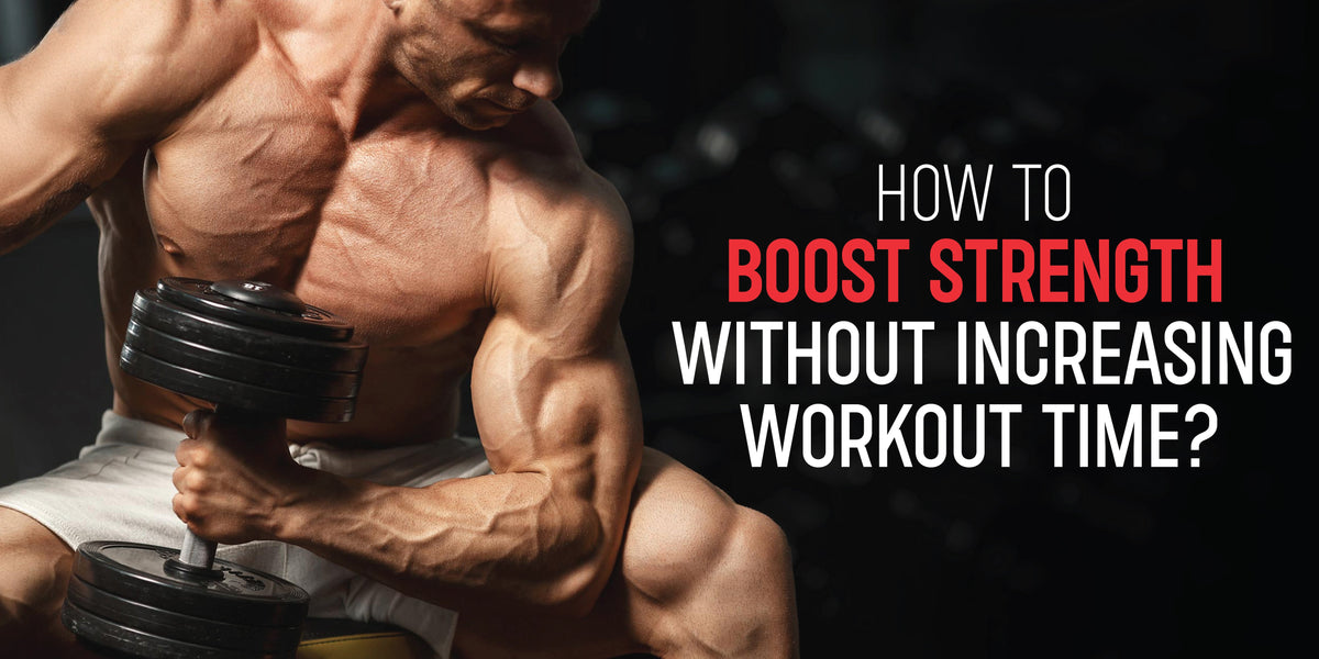 Athlete performing dumbbell workout demonstrating how to boost strength without increasing workout time