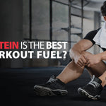 Man consuming whey protein after workout with whey protein pack showing post-workout muscle recovery benefits.